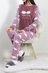 Peluş Polar Pijama Takımı Lilabulut - 19178.1050.